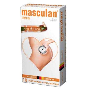 Розовые презервативы Masculan Ultra Long Pleasure с колечками, пупырышками и продлевающим эффектом - 10 шт. - Masculan - купить с доставкой в Прокопьевске