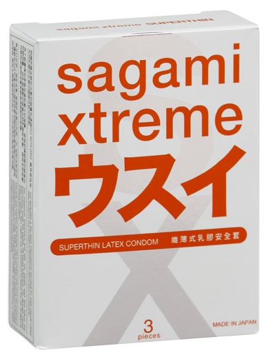 Ультратонкие презервативы Sagami Xtreme SUPERTHIN - 3 шт. - Sagami - купить с доставкой в Прокопьевске