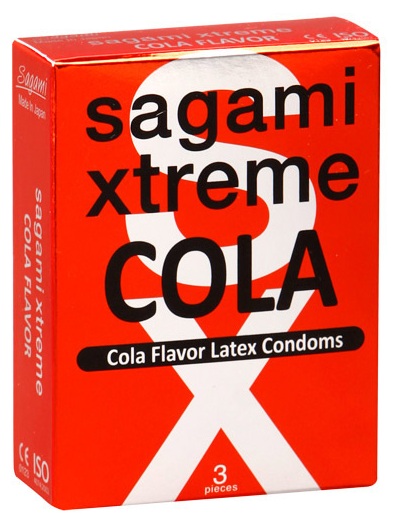 Ароматизированные презервативы Sagami Xtreme COLA - 3 шт. - Sagami - купить с доставкой в Прокопьевске