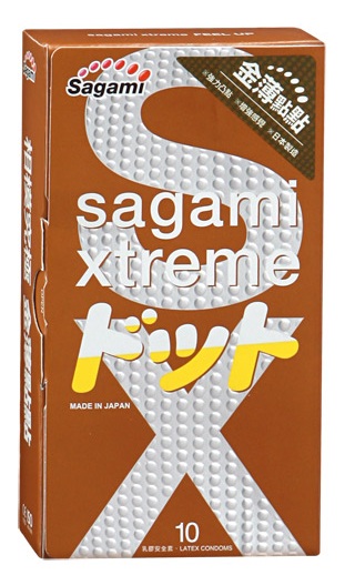 Презервативы Sagami Xtreme FEEL UP с точечной текстурой и линиями прилегания - 10 шт. - Sagami - купить с доставкой в Прокопьевске