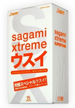 Ультратонкие презервативы Sagami Xtreme SUPERTHIN - 15 шт. - Sagami - купить с доставкой в Прокопьевске