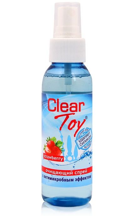 Очищающий спрей для игрушек CLEAR TOY Strawberry - 100 мл. - Биоритм - купить с доставкой в Прокопьевске