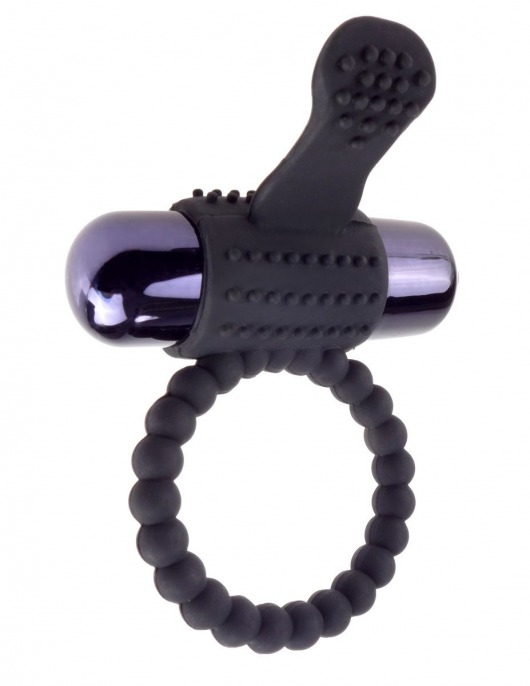 Черное эрекционное виброкольцо Vibrating Silicone Super Ring - Pipedream - в Прокопьевске купить с доставкой