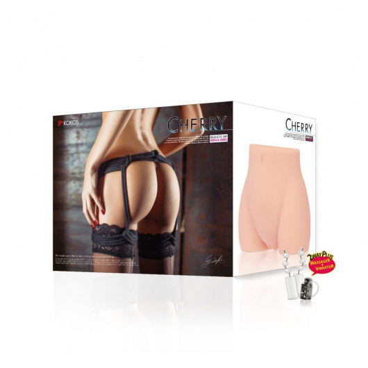 Мастурбатор-полуторс Cherry с вибрацией и двумя любовными тоннелями - KOKOS - в Прокопьевске купить с доставкой