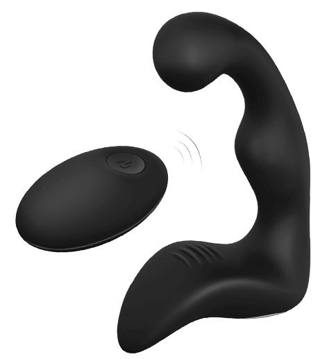 Черный вибромассажер простаты REMOTE BOOTY PLEASER - Dream Toys - в Прокопьевске купить с доставкой