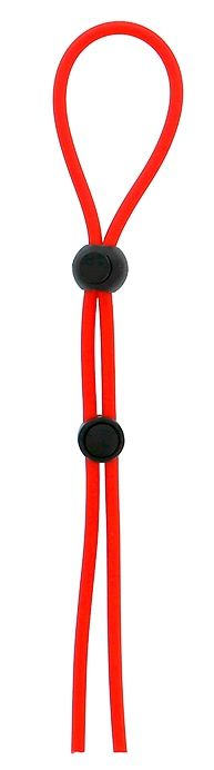 Красное лассо на пенис с двумя бусинами STRETCHY LASSO CAGE - Dream Toys - в Прокопьевске купить с доставкой