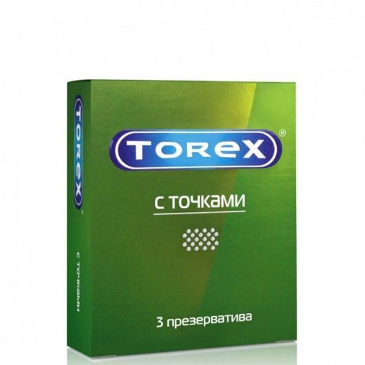 Текстурированные презервативы Torex  С точками  - 3 шт. - Torex - купить с доставкой в Прокопьевске