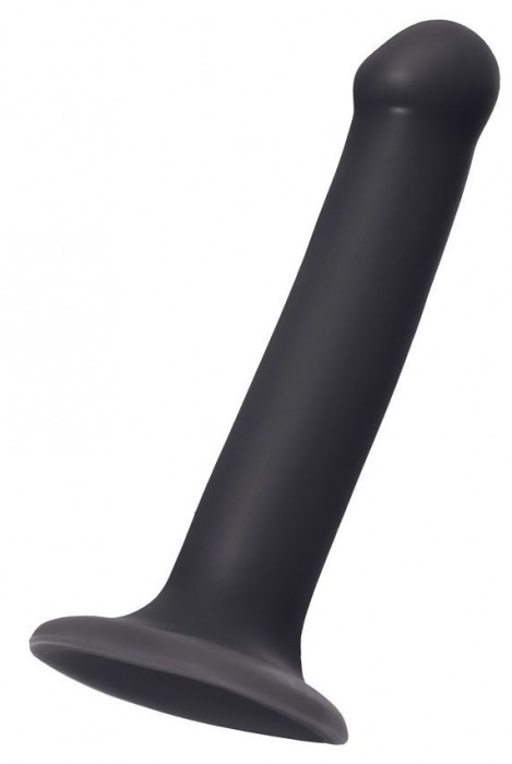 Черный фаллос на присоске Silicone Bendable Dildo M - 18 см. - Strap-on-me - купить с доставкой в Прокопьевске