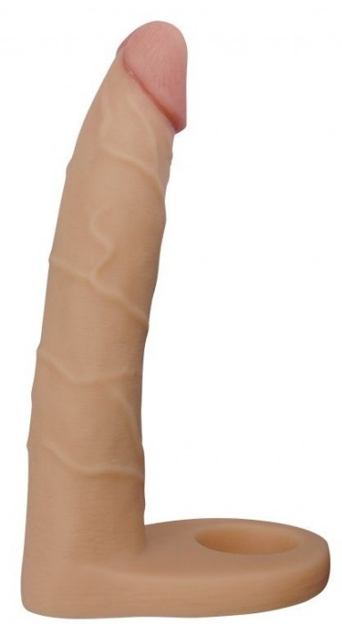 Телесная насадка-фаллоимитатор для двойного проникновения - 17 см. - Lovetoy - купить с доставкой в Прокопьевске