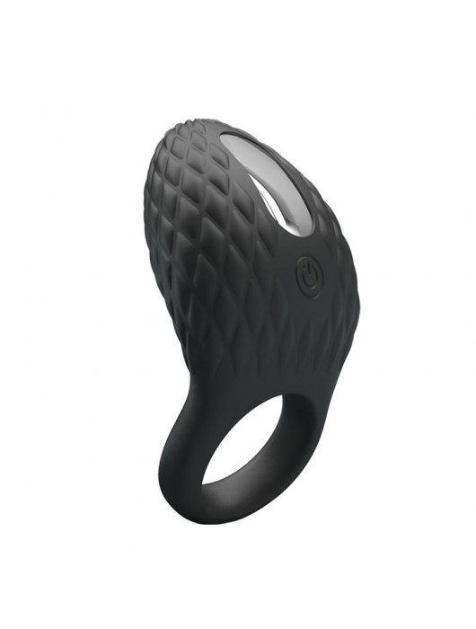 Черное эрекционное виброкольцо с рельефным дизайном Heloise - Baile - в Прокопьевске купить с доставкой