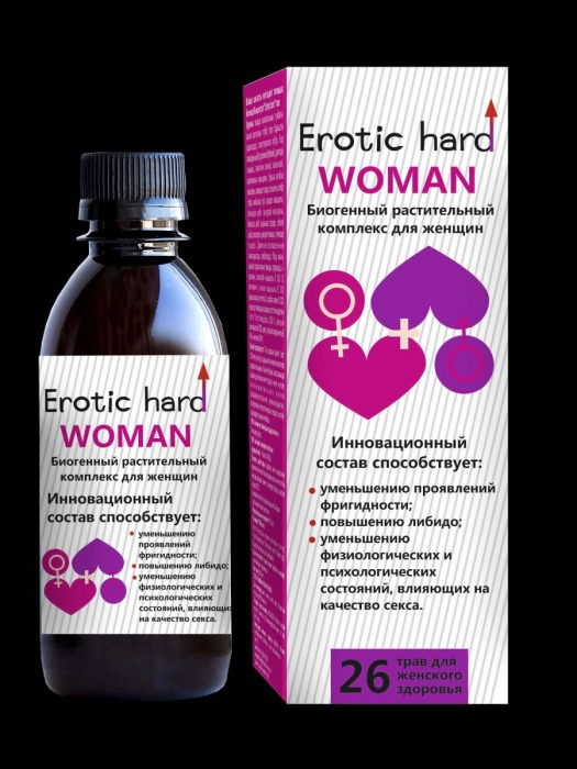 Женский биогенный концентрат для повышения либидо Erotic hard Woman - 250 мл. - Erotic Hard - купить с доставкой в Прокопьевске