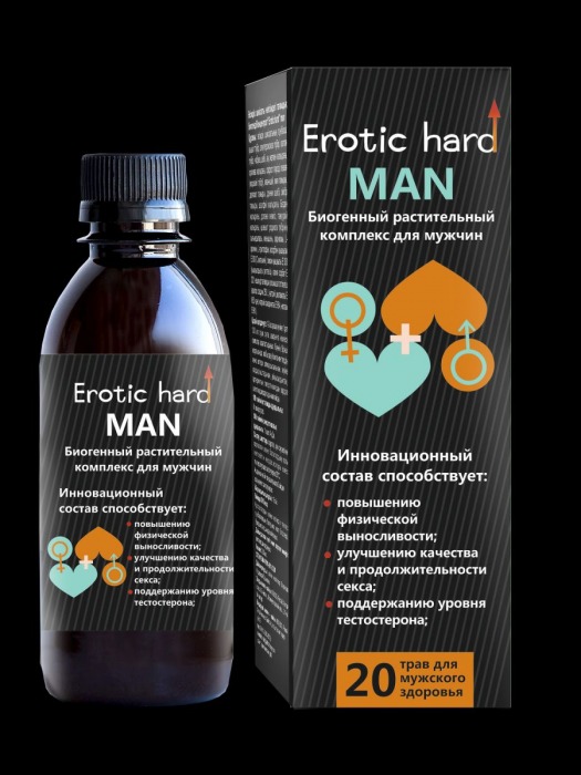 Мужской биогенный концентрат для усиления эрекции Erotic hard Man - 250 мл. - Erotic Hard - купить с доставкой в Прокопьевске