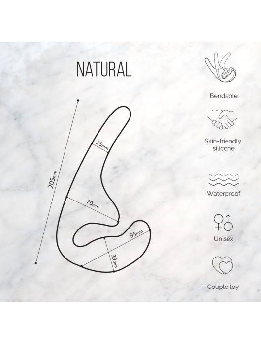 Бежевый безремневой страпон Seduction - 20,5 см. - Lola Games - купить с доставкой в Прокопьевске