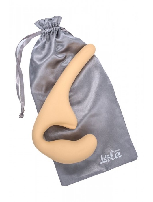 Бежевый безремневой страпон Seduction - 20,5 см. - Lola Games - купить с доставкой в Прокопьевске