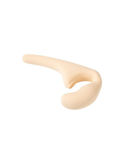 Бежевый безремневой страпон Seduction - 20,5 см. - Lola Games - купить с доставкой в Прокопьевске
