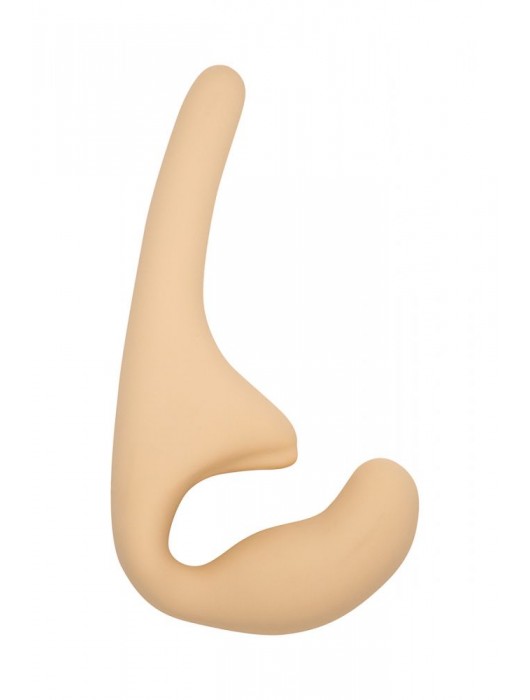 Бежевый безремневой страпон Seduction - 20,5 см. - Lola Games - купить с доставкой в Прокопьевске