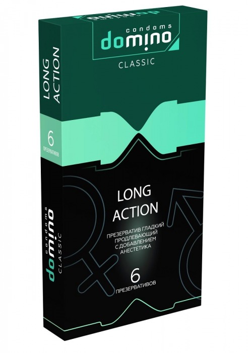 Презервативы с пролонгирующим эффектом DOMINO Classic Long action - 6 шт. - Domino - купить с доставкой в Прокопьевске