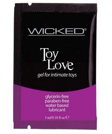 Лубрикант на водной основе для использования с игрушками WICKED Toy Love - 3 мл. - Wicked - купить с доставкой в Прокопьевске