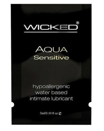 Мягкий лубрикант на водной основе WICKED AQUA Sensitive - 3 мл. - Wicked - купить с доставкой в Прокопьевске