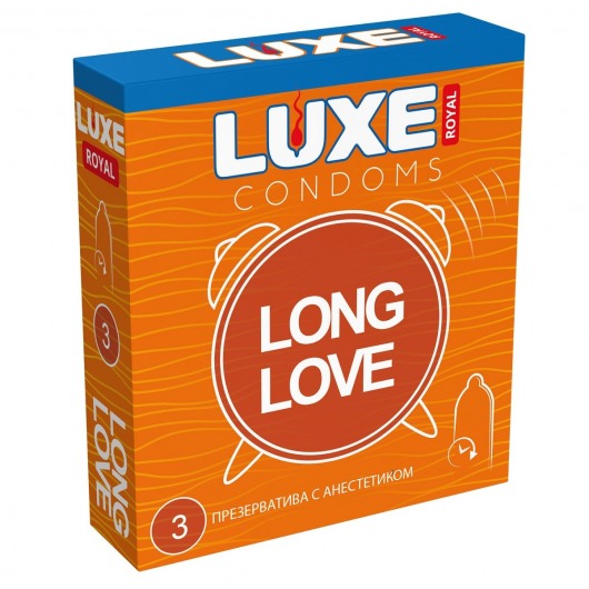 Презервативы с продлевающим эффектом LUXE Royal Long Love - 3 шт. - Luxe - купить с доставкой в Прокопьевске