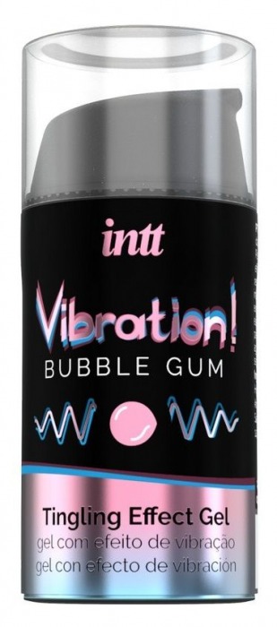 Жидкий интимный гель с эффектом вибрации Vibration! Bubble Gum - 15 мл. - INTT - купить с доставкой в Прокопьевске