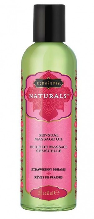 Массажное масло Naturals Strawberry Dreams с ароматом клубники - 59 мл. - Kama Sutra - купить с доставкой в Прокопьевске