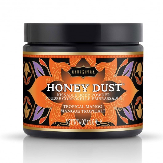 Пудра для тела Honey Dust Body Powder с ароматом манго - 170 гр. - Kama Sutra - купить с доставкой в Прокопьевске