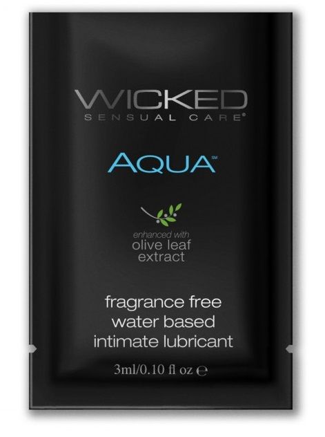 Легкий лубрикант на водной основе с алое Wicked Aqua - 3 мл. - Wicked - купить с доставкой в Прокопьевске