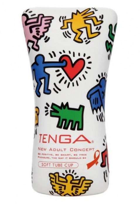 Мастурбатор-туба Keith Haring Soft Tube CUP - Tenga - в Прокопьевске купить с доставкой