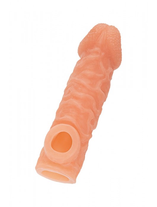 Телесная закрытая насадка с шершавой головкой Cock Sleeve Size S - 13,8 см. - KOKOS - в Прокопьевске купить с доставкой