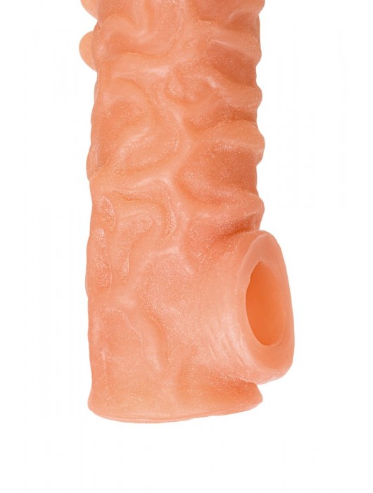 Телесная закрытая насадка с шершавой головкой Cock Sleeve Size S - 13,8 см. - KOKOS - в Прокопьевске купить с доставкой