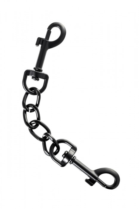 Узкие черные наручники на сцепке - ToyFa - купить с доставкой в Прокопьевске