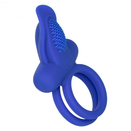 Синее перезаряжаемое эрекционное кольцо Silicone Rechargeable Dual Pleaser Enhancer - California Exotic Novelties - в Прокопьевске купить с доставкой