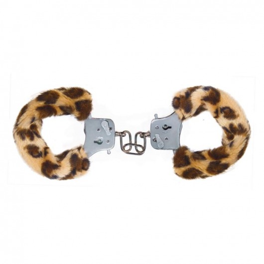 Наручники с леопардовым мехом Furry Fun Cuffs Leopard - Toy Joy - купить с доставкой в Прокопьевске