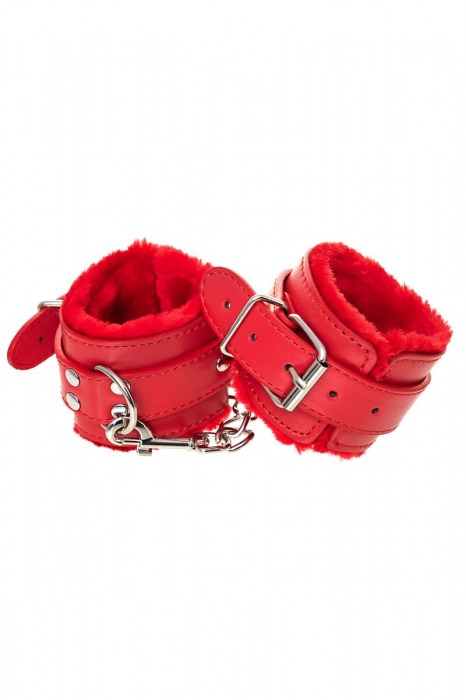 Красные наручники Anonymo из искусственной кожи - ToyFa - купить с доставкой в Прокопьевске