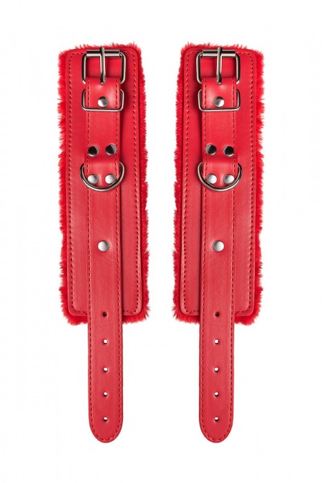 Красные наручники Anonymo из искусственной кожи - ToyFa - купить с доставкой в Прокопьевске