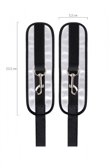 Серебристо-черные наручники Anonymo - ToyFa - купить с доставкой в Прокопьевске