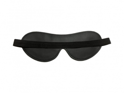 Черная лаковая маска на глаза из эко-кожи - БДСМ Арсенал - купить с доставкой в Прокопьевске