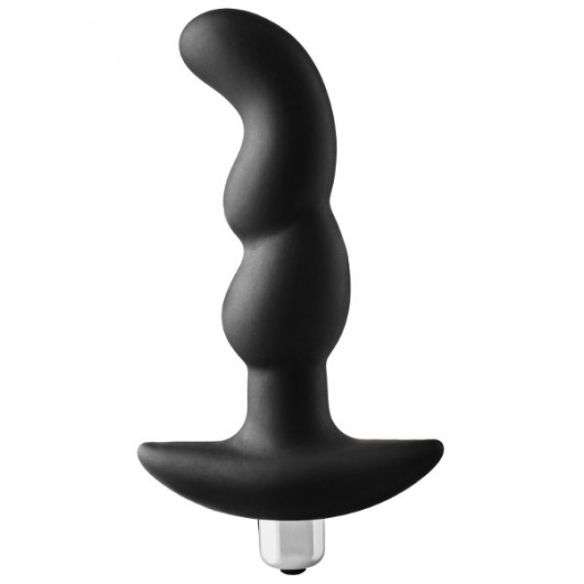 Черная вибропробка для простаты FantASStic Vibrating Prostate Plug - 14,5 см. - Dream Toys - в Прокопьевске купить с доставкой