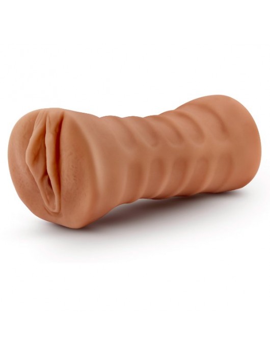 Мастурбатор-вагина цвета карамели Julieta с вибрацией - Blush Novelties - в Прокопьевске купить с доставкой