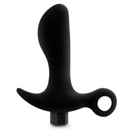 Черный анальный вибратор Silicone Vibrating Prostate Massager 01 - 10,8 см. - Blush Novelties - в Прокопьевске купить с доставкой