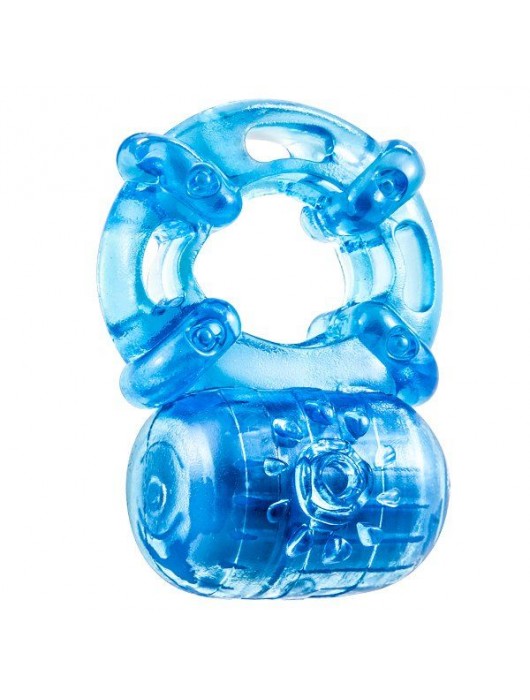 Голубое эрекционное виброкольцо Reusable 5 Function Cock Ring - Blush Novelties - в Прокопьевске купить с доставкой