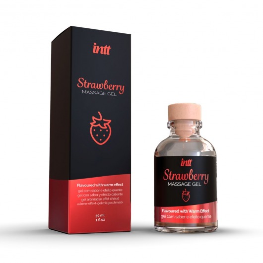 Массажный гель с ароматом клубники Strawberry - 30 мл. - INTT - купить с доставкой в Прокопьевске