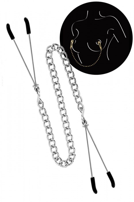Регулируемые зажимы для сосков Sweet Caress Nipple Chain - Sweet Caress - купить с доставкой в Прокопьевске