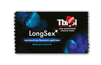 Пролонгирующий крем LongSex в одноразовой упаковке - 1,5 гр. - Биоритм - купить с доставкой в Прокопьевске