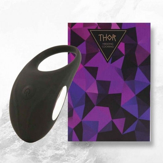 Черное эрекционное виброкольцо Thor Cockring - FeelzToys - в Прокопьевске купить с доставкой