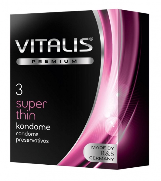 Ультратонкие презервативы VITALIS PREMIUM super thin - 3 шт. - Vitalis - купить с доставкой в Прокопьевске