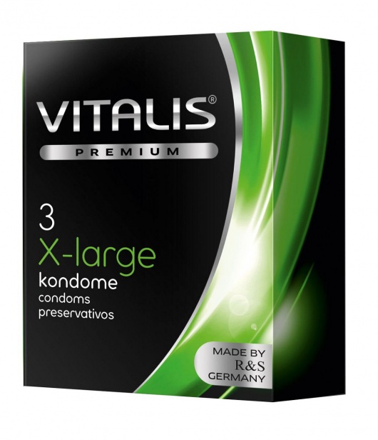 Презервативы увеличенного размера VITALIS PREMIUM x-large - 3 шт. - Vitalis - купить с доставкой в Прокопьевске