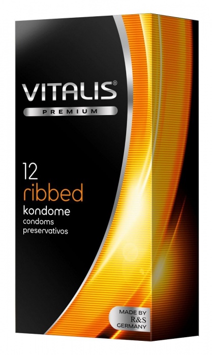 Ребристые презервативы VITALIS PREMIUM ribbed - 12 шт. - Vitalis - купить с доставкой в Прокопьевске