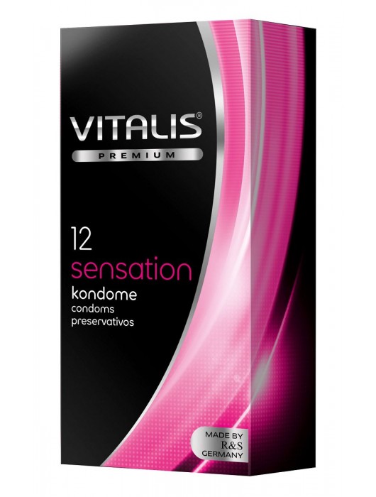 Презервативы VITALIS PREMIUM sensation с пупырышками и кольцами - 12 шт. - Vitalis - купить с доставкой в Прокопьевске